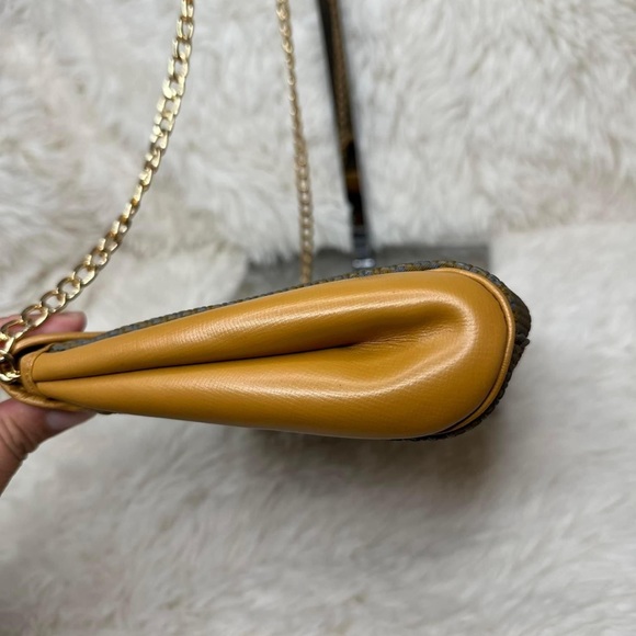 Vintage YSL Brown Canvas Clutch Bag - will include aftermarket chain - Picture 6 of 11